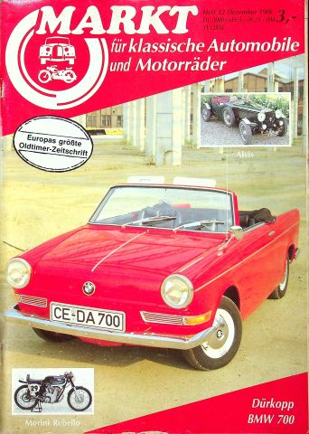 Deckblatt Oldtimer Markt (12/1986)